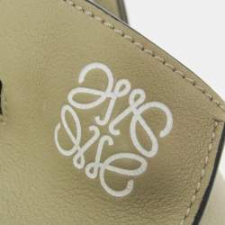 Pre Owned Loewe Anton Sling Bag Leather Shoulder Bag Grayish