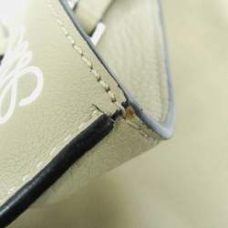 Pre Owned Loewe Anton Sling Bag Leather Shoulder Bag Grayish