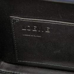 Pre Owned Loewe Blue Small Leather London Postal Top Handle Bag