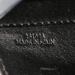 Pre Owned Loewe Blue Small Leather London Postal Top Handle Bag