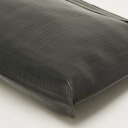 Pre Owned Loewe T Black Textured Leather Pouch