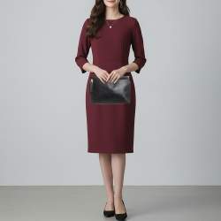 Pre Owned Loewe T Black Textured Leather Pouch