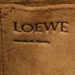 Pre Owned Loewe Gate Medium Grey/Brown Leather Shoulder Bag