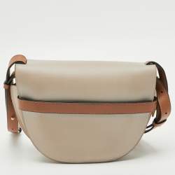 Pre Owned Loewe Gate Medium Grey/Brown Leather Shoulder Bag