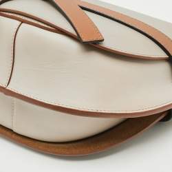 Pre Owned Loewe Gate Medium Grey/Brown Leather Shoulder Bag