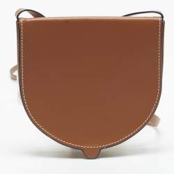مملوكة مسبقًا Loewe Mini Heel Brown Leather Crossbody Bag
