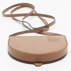مملوكة مسبقًا Loewe Mini Heel Brown Leather Crossbody Bag