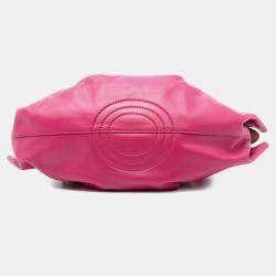 Pre Owned Loewe Pink Leather Paseo Chain Satchel