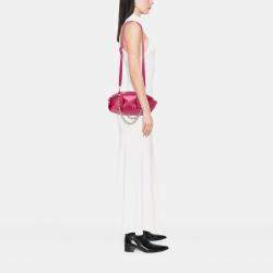 Pre Owned Loewe Pink Leather Paseo Chain Satchel