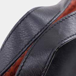 Pre Owned Loewe Black, Pink Small Repeat Anagram Leather Missy Satchel