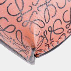 Pre Owned Loewe Black, Pink Small Repeat Anagram Leather Missy Satchel