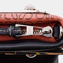 Pre Owned Loewe Black, Pink Small Repeat Anagram Leather Missy Satchel