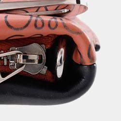 Pre Owned Loewe Black, Pink Small Repeat Anagram Leather Missy Satchel