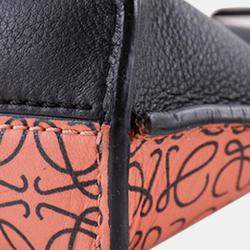 Pre Owned Loewe Black, Pink Small Repeat Anagram Leather Missy Satchel