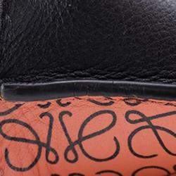 Pre Owned Loewe Black, Pink Small Repeat Anagram Leather Missy Satchel