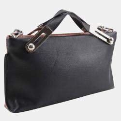 Pre Owned Loewe Black, Pink Small Repeat Anagram Leather Missy Satchel