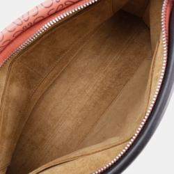 Pre Owned Loewe Black, Pink Small Repeat Anagram Leather Missy Satchel