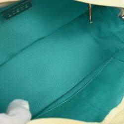 Pre Owned حقيبة لويفي جلد أبيض عاجي