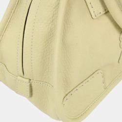 Pre Owned حقيبة لويفي جلد أبيض عاجي