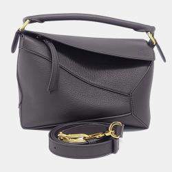 مملوكة مسبق ًا Loewe Brown Leather Puzzle Bag Small