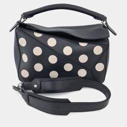 Pre Owned Loewe Black Leather Puzzle Bag