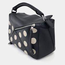 Pre Owned Loewe Black Leather Puzzle Bag