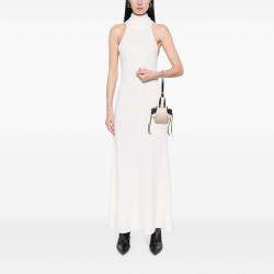 Pre Owned Loewe Beige Small Leather and Canvas Hammock Bag