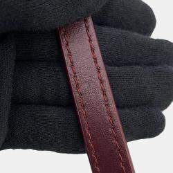 Pre Owned Loewe Puzzle Fold Tote Bordeaux Shiny Calf Leather Size Mini