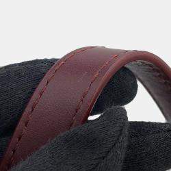 Pre Owned Loewe Puzzle Fold Tote Bordeaux Shiny Calf Leather Size Mini