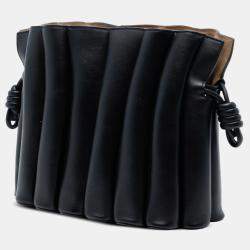 Pre Owned Loewe Black Calfskin Ondas Flamenco Knot Crossbody