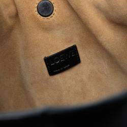 Pre Owned Loewe Black Calfskin Ondas Flamenco Knot Crossbody