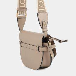 مملوكة مسبقًا حقيبة كتف لويفي غيت ديوال مصنوعة من الجلد البيج بحجم صغير