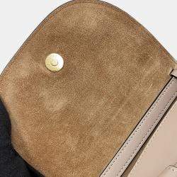 مملوكة مسبقًا حقيبة كتف لويفي غيت ديوال مصنوعة من الجلد البيج بحجم صغير