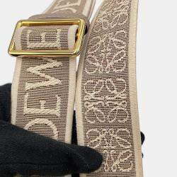 مملوكة مسبقًا حقيبة كتف لويفي غيت ديوال مصنوعة من الجلد البيج بحجم صغير