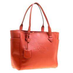 Pre Owned حقيبة يد لويفي جلد حمراء