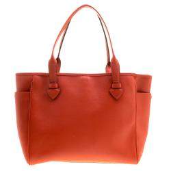 Pre Owned حقيبة يد لويفي جلد حمراء