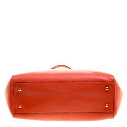 Pre Owned حقيبة يد لويفي جلد حمراء