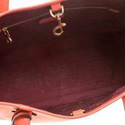 Pre Owned حقيبة يد لويفي جلد حمراء