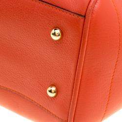 Pre Owned حقيبة يد لويفي جلد حمراء