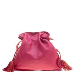 Pre Owned حقيبة كتف لويفي فلامينكو جلد بنية