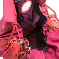 Pre Owned حقيبة كتف لويفي فلامينكو جلد بنية