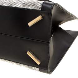 Loewe Black/Monochrome Canvas and Leather Barcelona Top Handle Bag