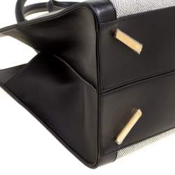 Loewe Black/Monochrome Canvas and Leather Barcelona Top Handle Bag