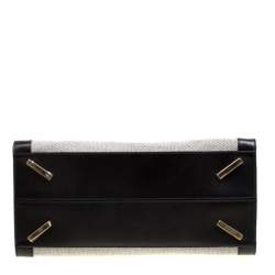Loewe Black/Monochrome Canvas and Leather Barcelona Top Handle Bag