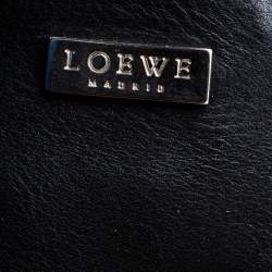Loewe Black Leather Zipper Tote