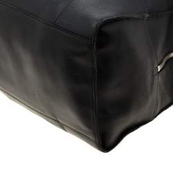 Loewe Black Leather Zipper Tote