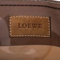 Pre Owned حقيبة يد لويفي امازونا بلاستيك مشمع و جلد بني