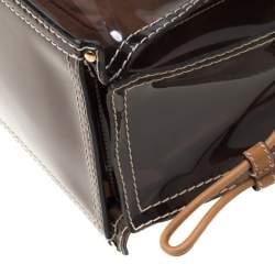 Pre Owned حقيبة يد لويفي امازونا بلاستيك مشمع و جلد بني