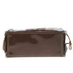 Pre Owned حقيبة يد لويفي امازونا بلاستيك مشمع و جلد بني