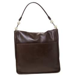 Pre Owned Loewe Brown Leather Shoulder Bag 